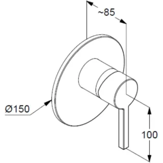 Смеситель для душа и ванны Kludi Nova Fonte 207550515 хром